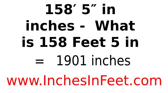 158 feet 5 to inches