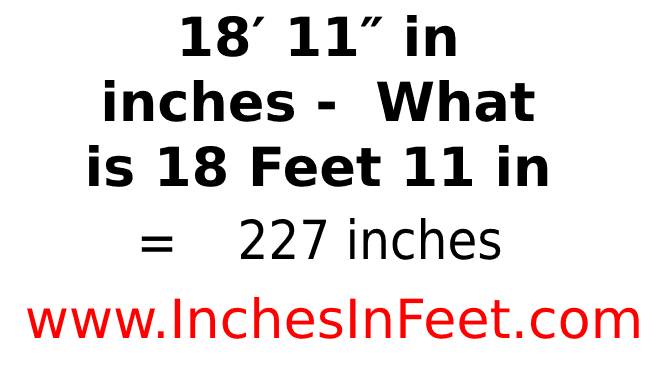 18 feet 11 to inches