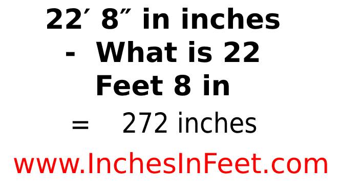 22 feet 8 to inches