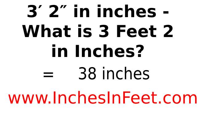 3 feet 2 to inches
