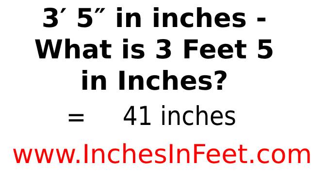 3 feet 5 to inches