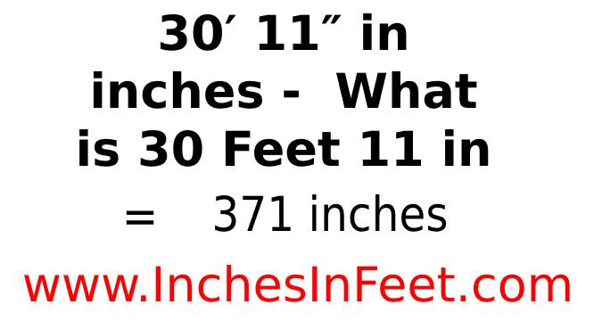 30 feet 11 to inches