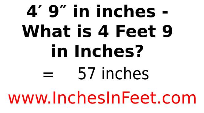 4 feet 9 to inches
