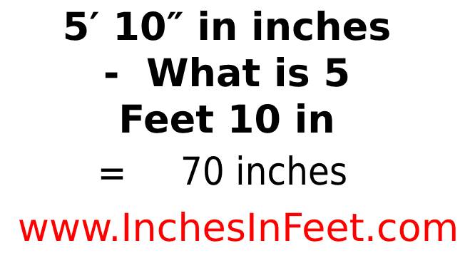 5 feet 10 to inches