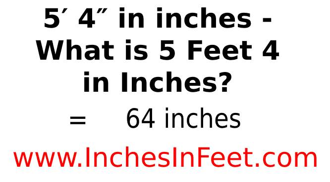 5 feet 4 to inches
