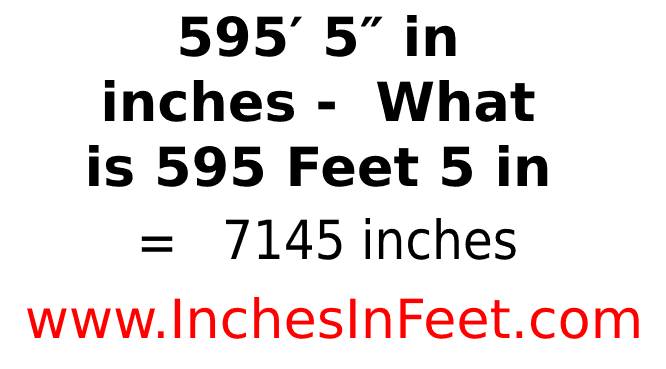 595 feet 5 to inches