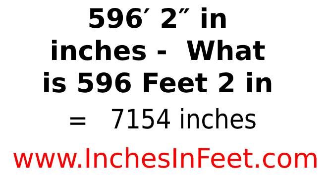 596 feet 2 to inches