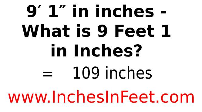 9 feet 1 to inches