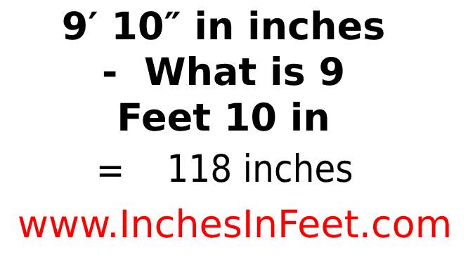 9 feet 10 to inches