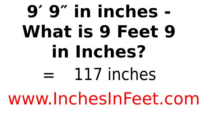 9 feet 9 to inches
